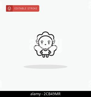 Fairy icon vector. Fairy icon for presentation. Stock Vector