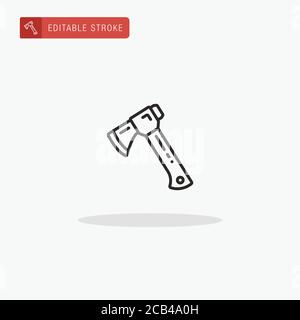 Axe icon vector. Axe icon for presentation. Stock Vector