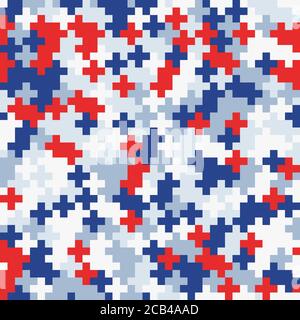 Abstract geometric background, random coloring. Seamless vector pattern. Colorful mosaic illustration. Perfect for wrapping paper, wallpaper, fabric d Stock Vector