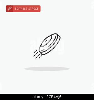 Frisbee icon vector. Frisbee icon for presentation. Stock Vector