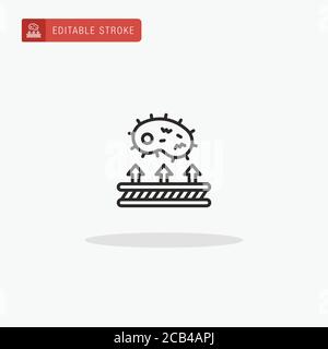 Antibacterial Fabric icon vector. Antibacterial Fabric icon for presentation. Stock Vector