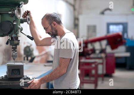 Ankara, Turkey; August 10, 2020: A male worker working manually. Stock Photo