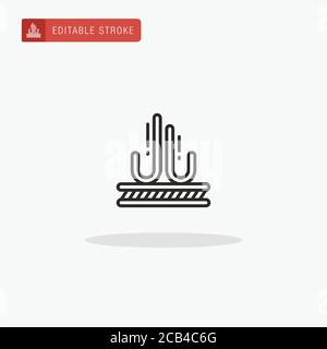 Windproof Fabric icon vector. Windproof Fabric icon for presentation. Stock Vector