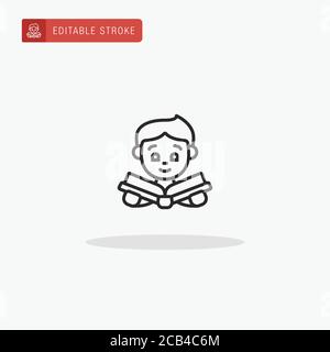 Reading icon vector. Reading icon for presentation. Stock Vector