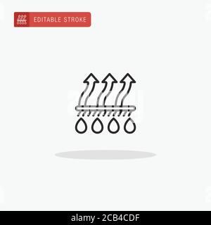 Moisture Wicking Process Chart Stock Vector - Illustration of icon