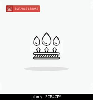 Waterproof Fabric icon vector. Waterproof Fabric icon for presentation. Stock Vector