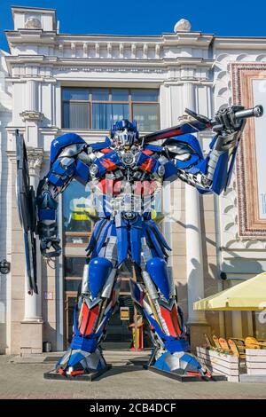 Optimus Prime Transformer on Bauman Street in downtown Kazan Russia Stock Photo