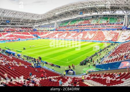 Ak Bars Arena (aka Kazan Arena) in Kazan, Tatarstan, Russia during a FIFA World Cup 2018 game Stock Photo