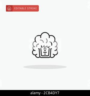 Overflowing icon vector. Overflowing icon for presentation. Stock Vector