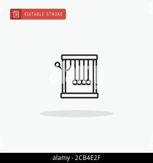 Newtons Cradle icon vector. Newtons Cradle icon for presentation. Stock Vector