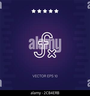 function vector icon modern illustration Stock Vector
