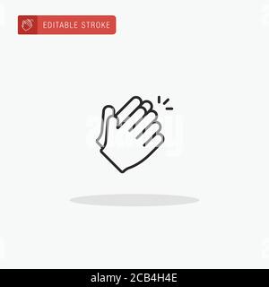Clapping icon vector. Clapping icon for presentation. Stock Vector