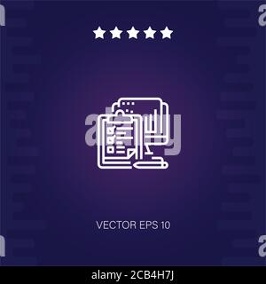 statistical vector icon modern illustration Stock Vector