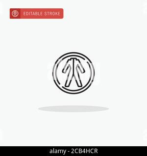 Jumpsuit icon vector. Jumpsuit icon for presentation. Stock Vector