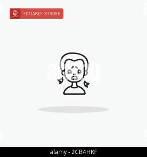 Hair Loss icon vector. Hair Loss icon for presentation. Stock Vector