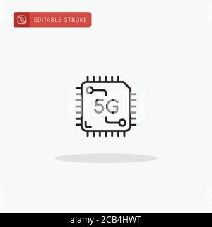 Chipset icon vector. Chipset icon for presentation. Stock Vector