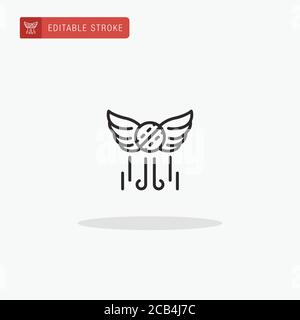 Cricket Ball icon vector. Cricket Ball icon for presentation. Stock Vector