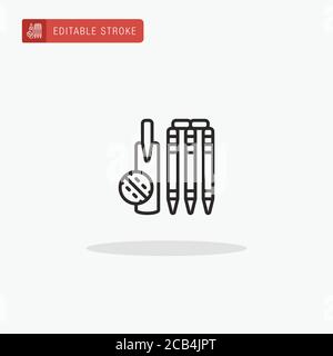 Cricket Stump icon vector. Cricket Stump icon for presentation. Stock Vector