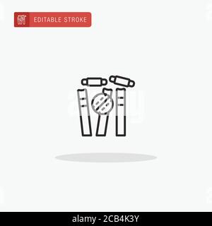 Cricket Stump icon vector. Cricket Stump icon for presentation. Stock Vector