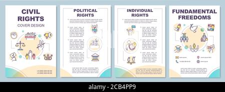 Civil rights brochure template. Political and individual rights. Flyer ...