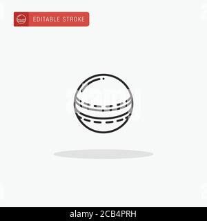 Cricket Ball icon vector. Cricket Ball icon for presentation. Stock Vector