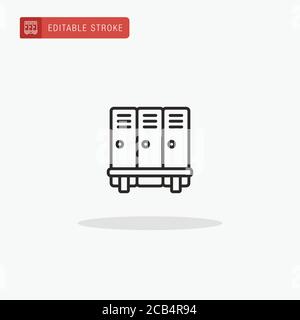 Lockers icon vector. Lockers icon for presentation. Stock Vector