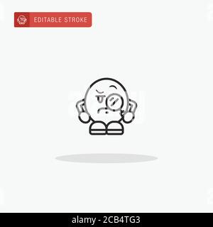 Detective icon vector. Detective icon for presentation. Stock Vector