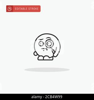 Detective icon vector. Detective icon for presentation. Stock Vector