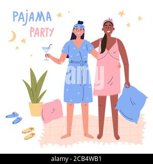 Pyjama party illustration hi-res stock photography and images - Alamy