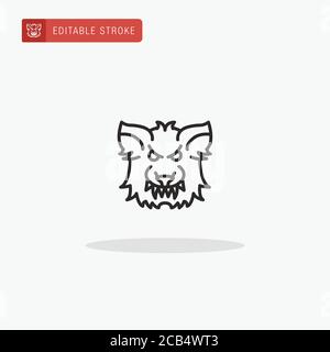 Werewolf icon vector. Werewolf icon for presentation. Stock Vector