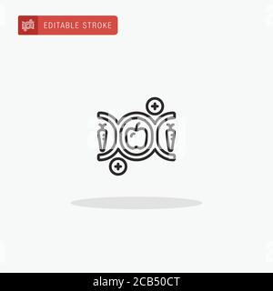 Gmo Food icon vector. Gmo Food icon for presentation. Stock Vector