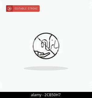 No Feeding icon vector. No Feeding icon for presentation. Stock Vector