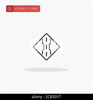 Narrow Road icon vector. Narrow Road icon for presentation. Stock Vector