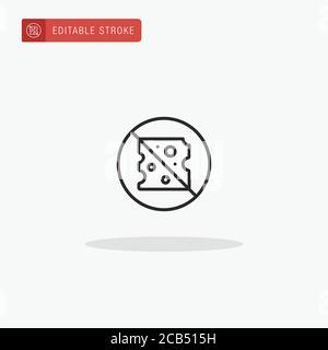No Cheese icon vector. No Cheese icon for presentation. Stock Vector
