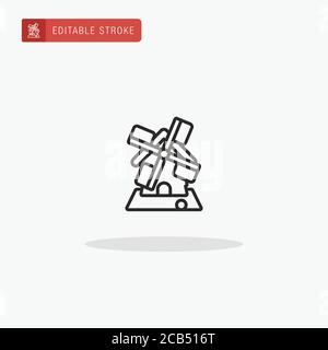 Minigolf icon vector. Minigolf icon for presentation. Stock Vector