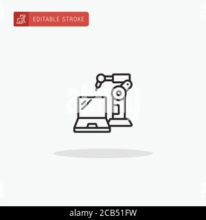Robotic icon vector. Robotic icon for presentation. Stock Vector