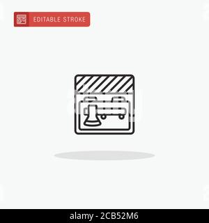 Break Glass For Axe icon vector. Break Glass For Axe icon for presentation. Stock Vector