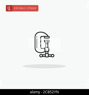 Clamp icon vector. Clamp icon for presentation. Stock Vector