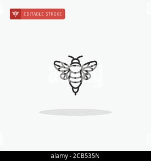 Wasp icon vector. Wasp icon for presentation. Stock Vector