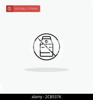 No Dairy icon vector. No Dairy icon for presentation. Stock Vector