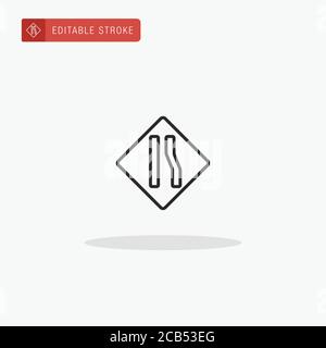 Narrow Road icon vector. Narrow Road icon for presentation. Stock Vector
