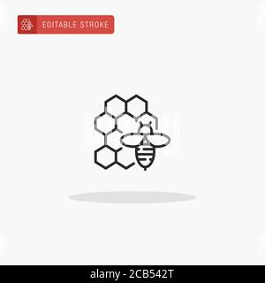 Apitherapy icon vector. Apitherapy icon for presentation. Stock Vector