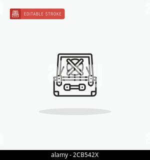 Picnic Basket icon vector. Picnic Basket icon for presentation. Stock Vector