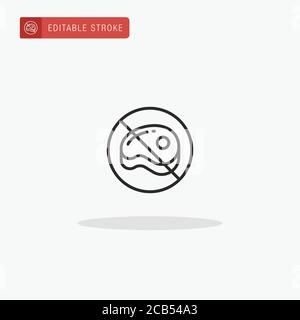 No Meat icon vector. No Meat icon for presentation. Stock Vector