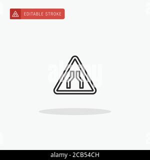 Narrow icon vector. Narrow icon for presentation. Stock Vector