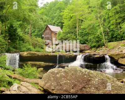 Glade Creek grist mill at Babcock State Park Stock Photo