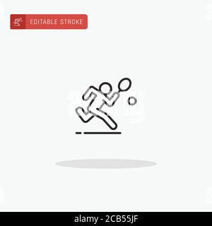 Chasing icon vector. Chasing icon for presentation. Stock Vector