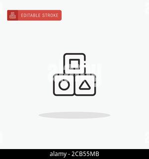 Cubes icon vector. Cubes icon for presentation. Stock Vector