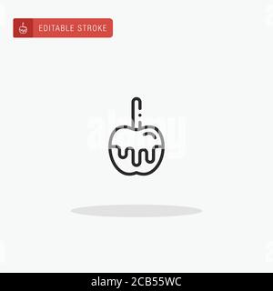 Caramelized Apple icon vector. Caramelized Apple icon for presentation. Stock Vector