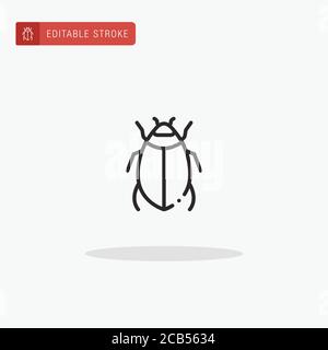 Beetle icon vector. Beetle icon for presentation. Stock Vector